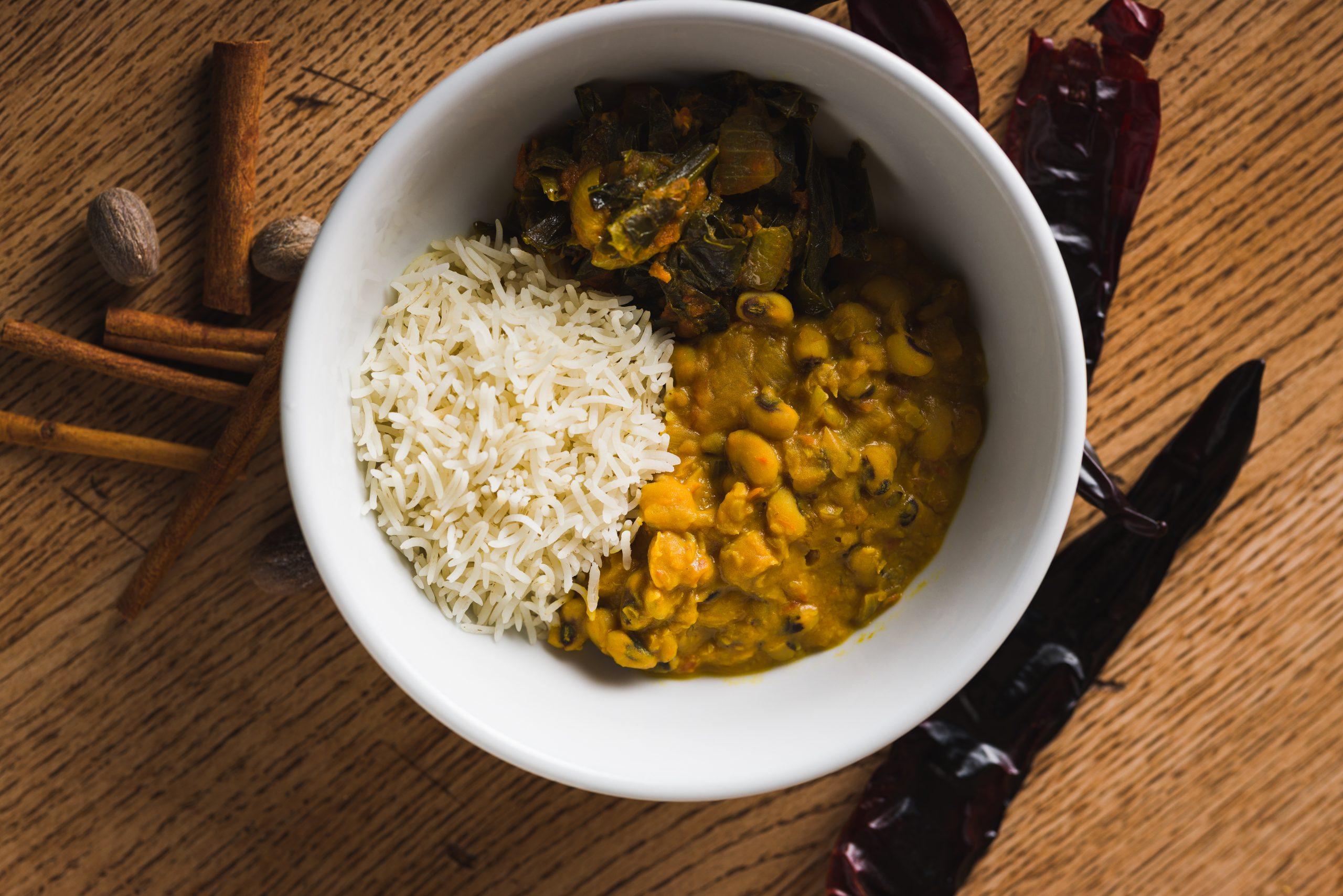 Kenyan Beans and Greens with Rice