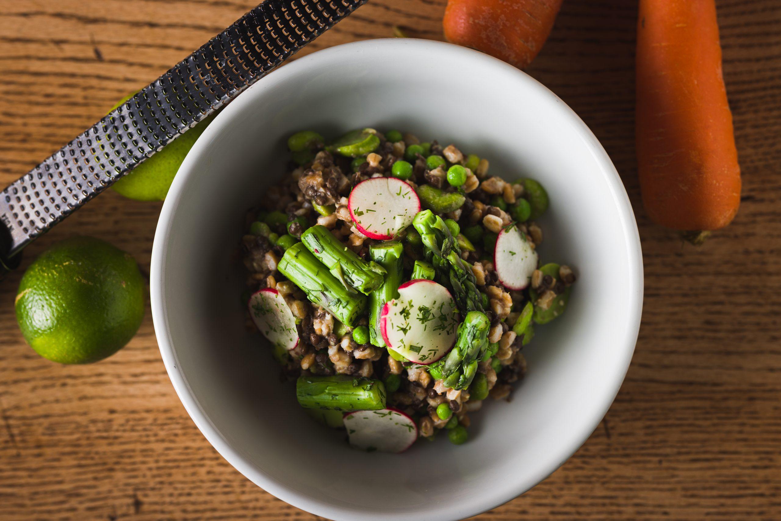 Spring Vegetable and Farro Bowl