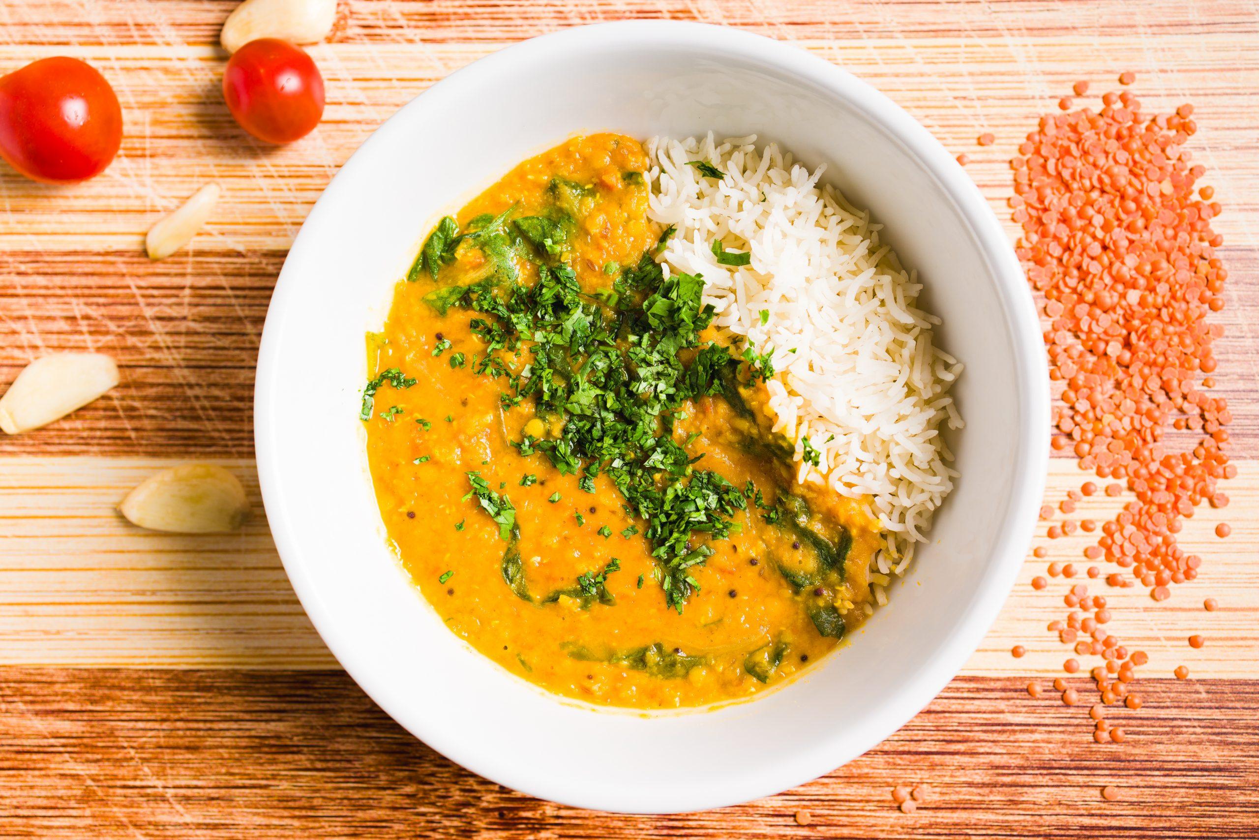 Tomato Dal with Rice